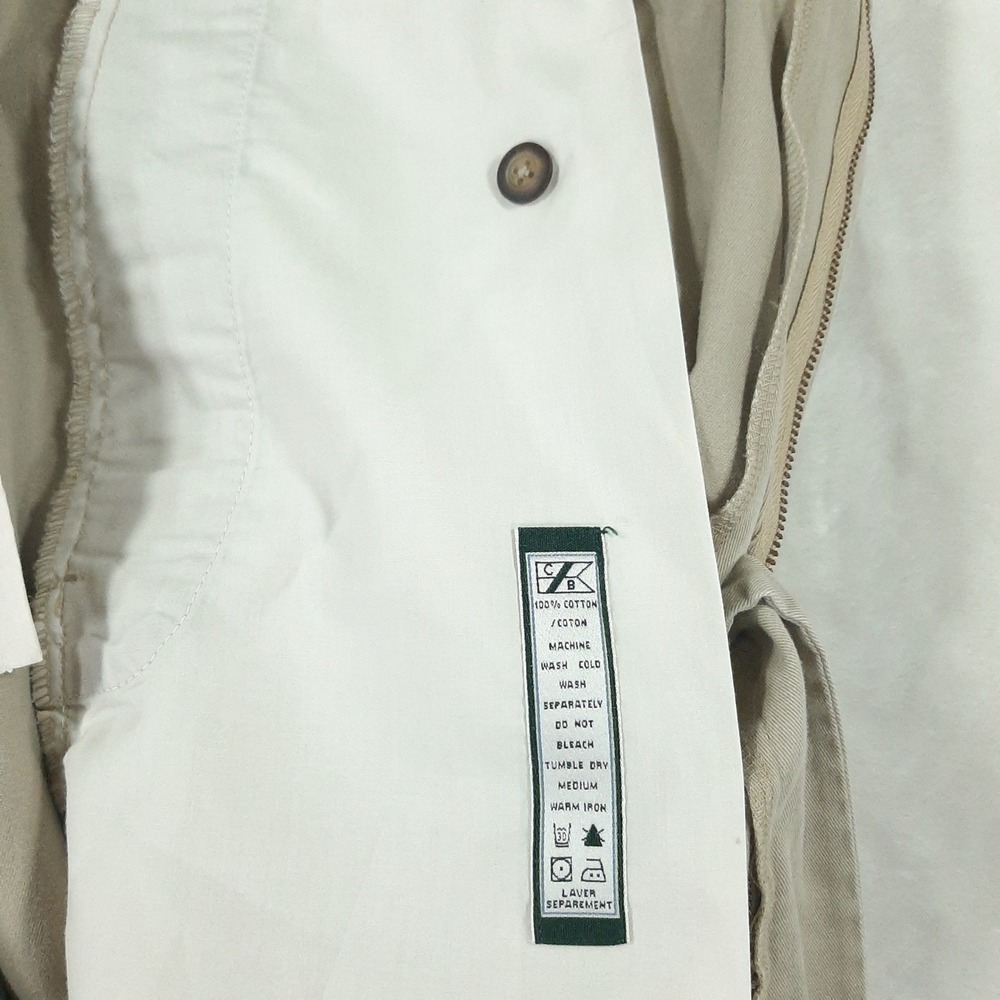Cutter & Buck Mens Khaki Shorts 36 Double Pleated Cotton Twill Beige Tan Casual - Picture 6 of 8